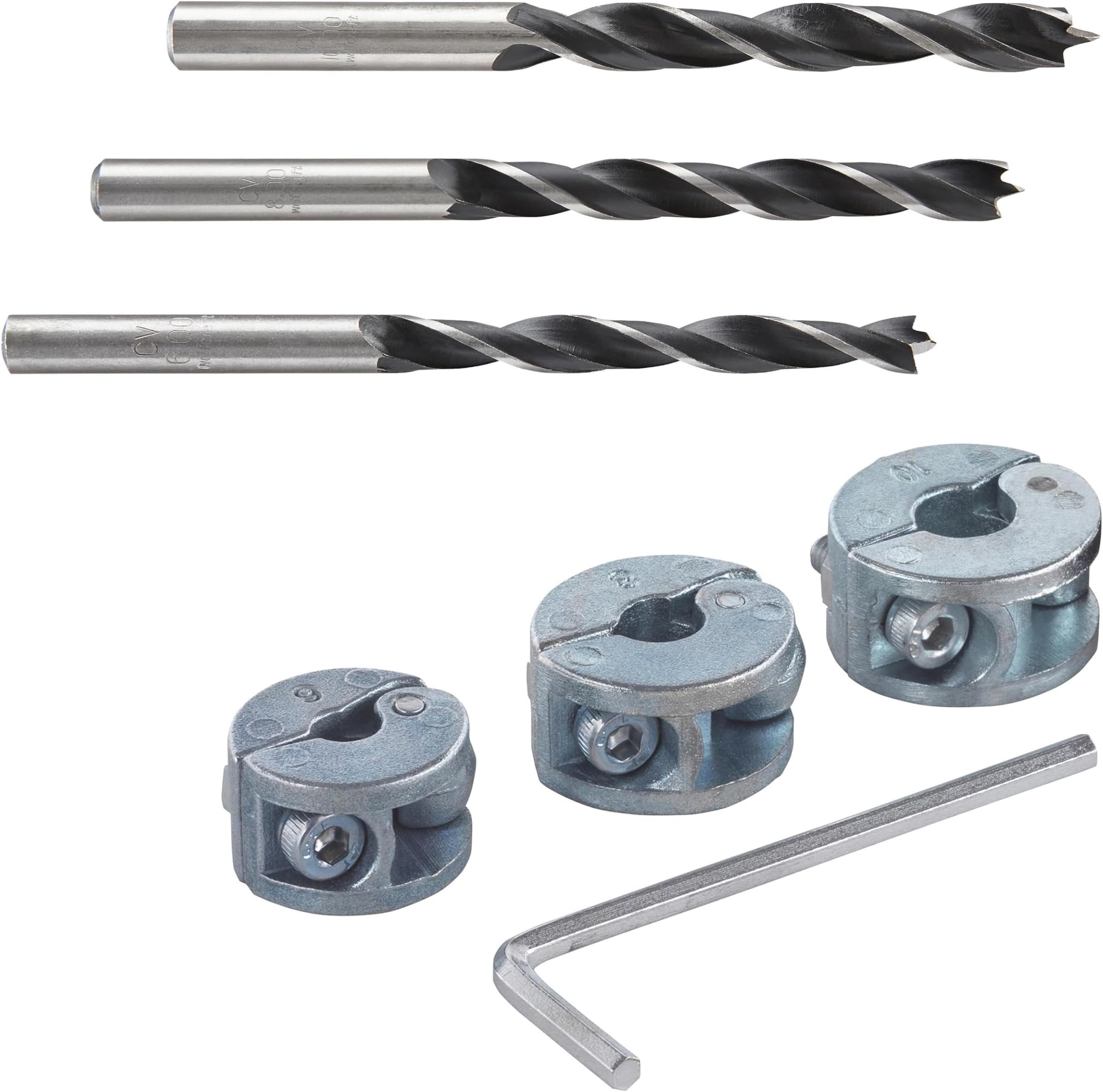 wolfcraft "Depth-Restricted Drilling" Starter Set I 8639000 I for Drilling into softwood