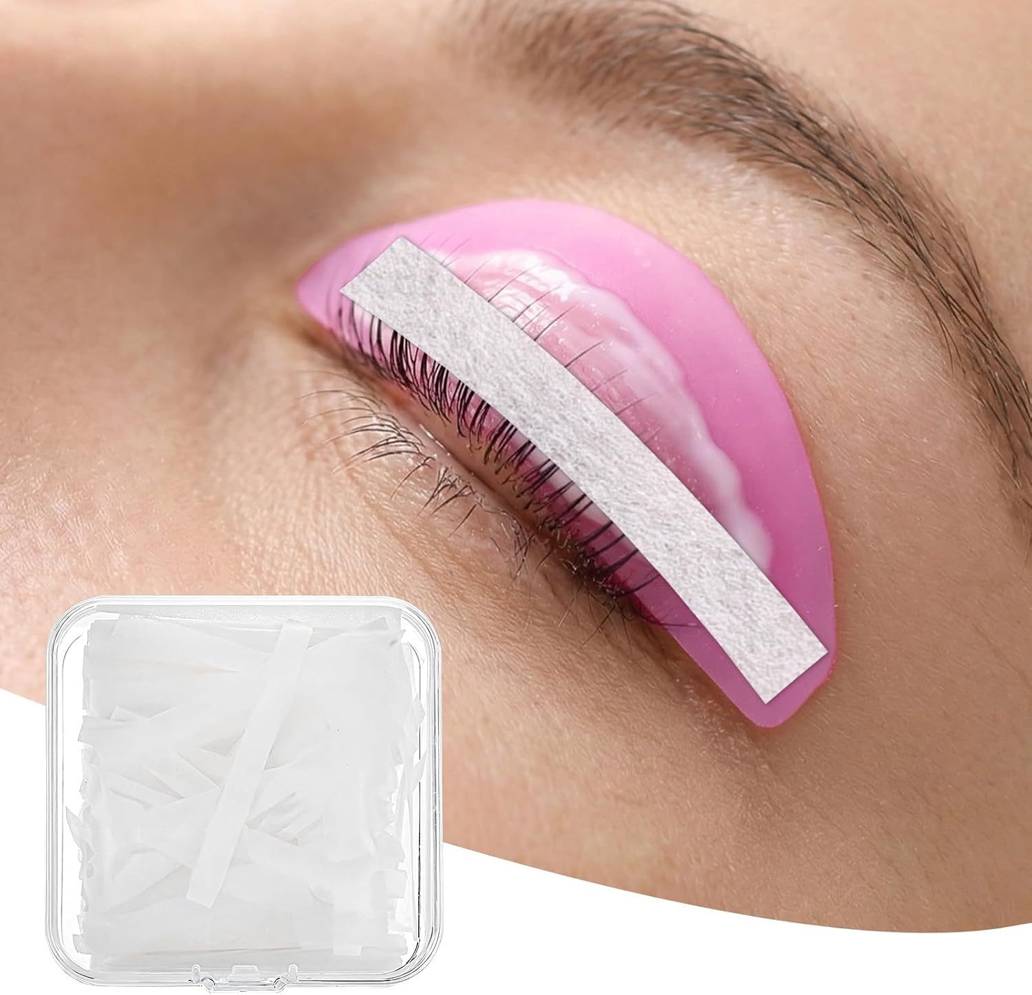 Gjinxi Lash Lift Paper Strips, 1000Pcs Lash Perm Paper Reusable Eyelash Lift Ribbon, Eyelash Tapes for Perfect Eyelashes Perm, Makeup Beauty Tools Preventing Lashes from Bouncing