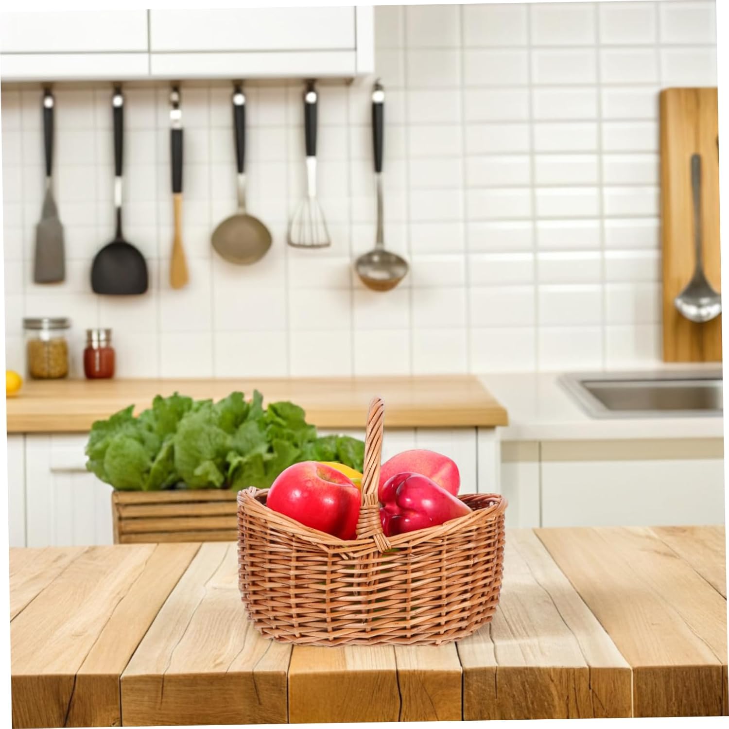 Handwoven Rustic Willow Basket Multi-Functional Storage for Picnics Floral Arrangements and Home