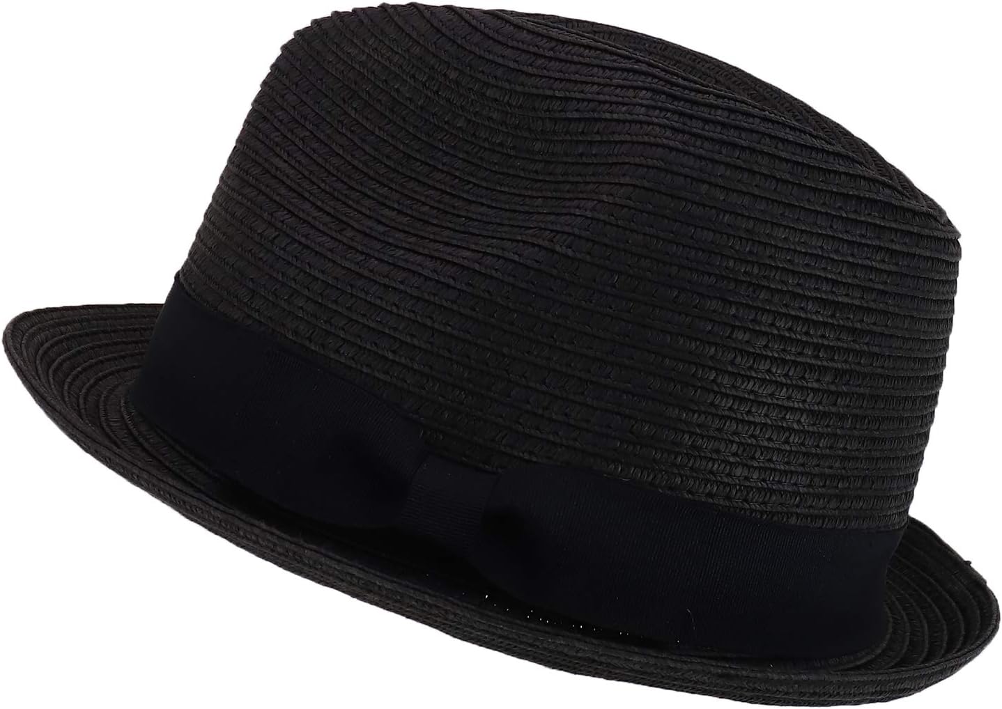 Armycrew Ribbon Grosgrain Band Upturn Brim Paper Braid Fedora Hat