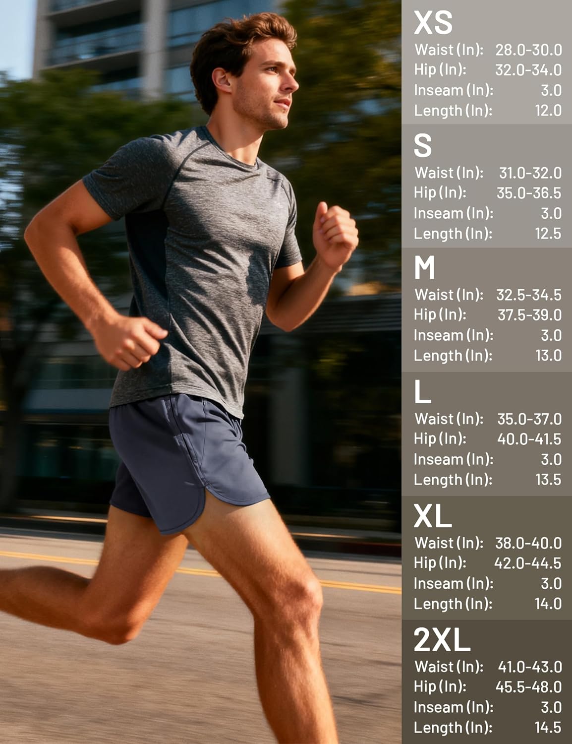 MIER Men's 3 Inches Quick Dry Running Shorts Liner Lightweight Water Resistant Athletic Workout Lined Shorts - Image 6