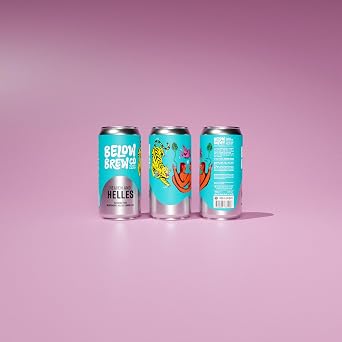 Below Brew Co Heaven & Helles, Alcohol-Free Helles Lager, 0.5% (12 Pack)