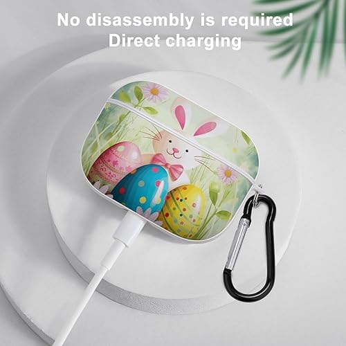 Miniatura 5 de Spring Happy Easter Holiday Headphone Cover for AirPods Pro 2nd 1st Generation Case Cover with Keychain, Shockproof Hard Shell Protective Case for