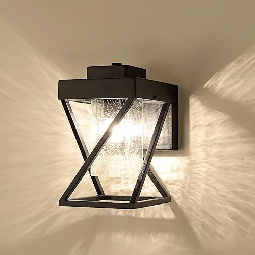 Miniatura 3 de Lámpara de pared para exteriores del atardecer al amanecer, pequeña lámpara exterior para montaje en pared, luz de porche, impermeable, acabado