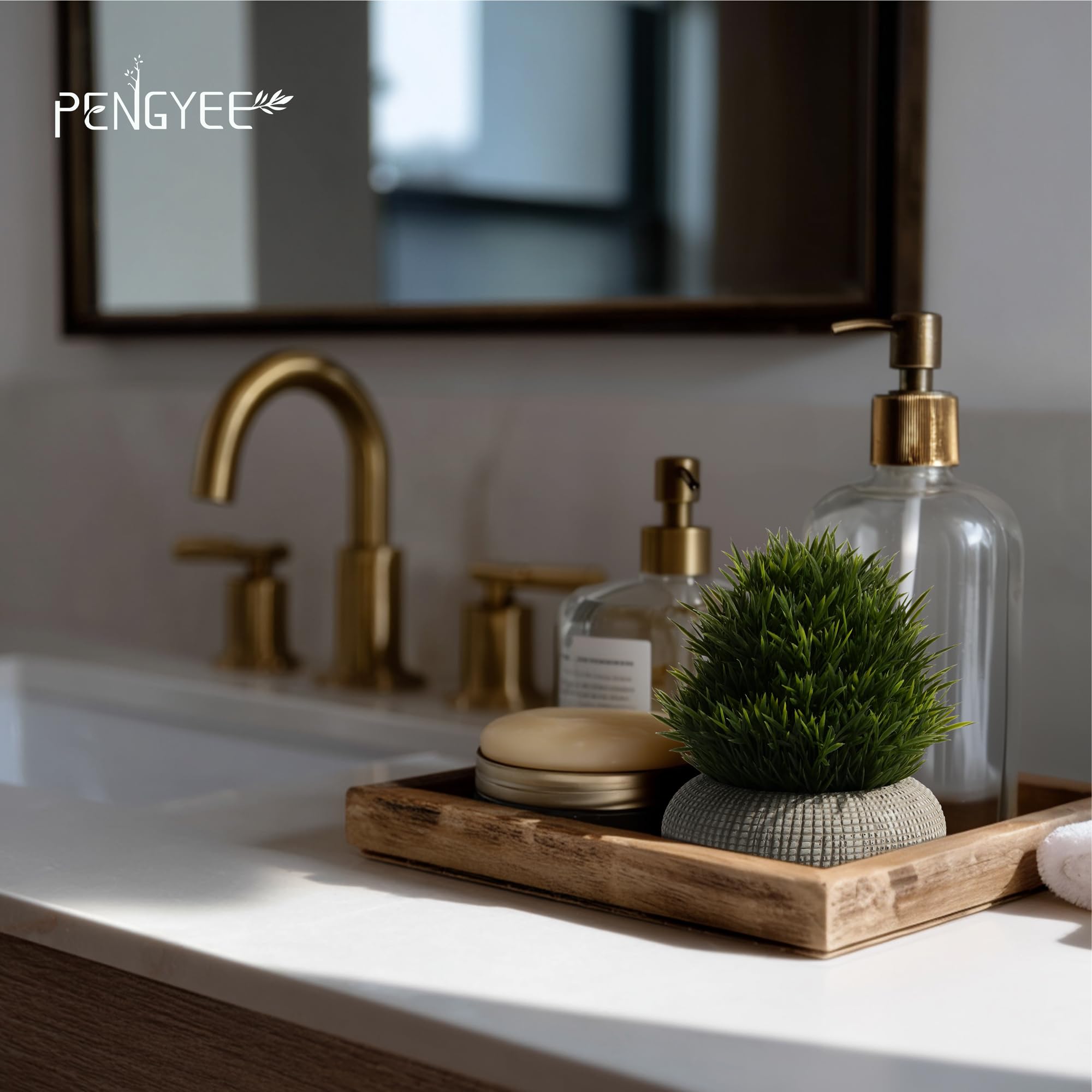 Confezione da 2 piccole piante artificiali per interni, piccole piante finte da interno in vaso di cemento, piante finte per bagno, camera da letto, cucina, decorazione per la casa, tutte
