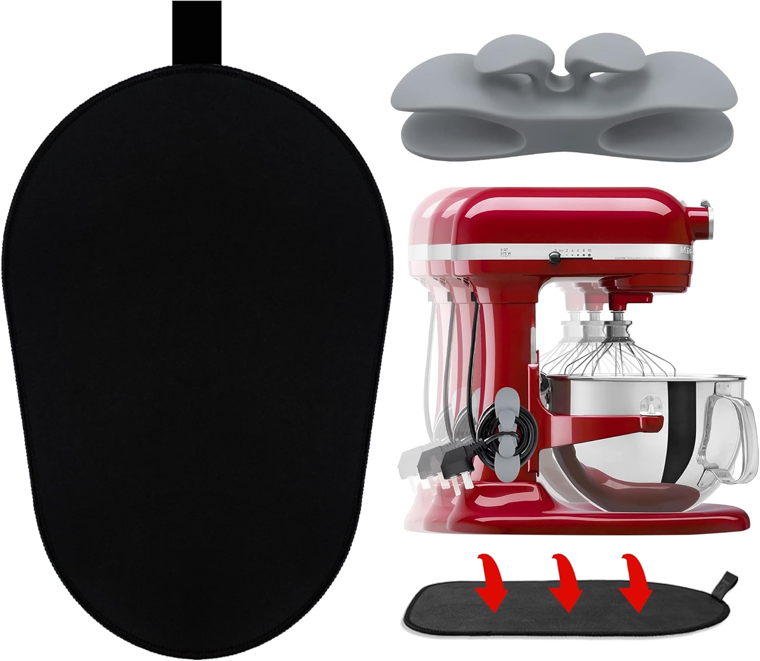 SELPONT Sliding Mat for Kitchenaid Stand Mixer With Cord Organizer