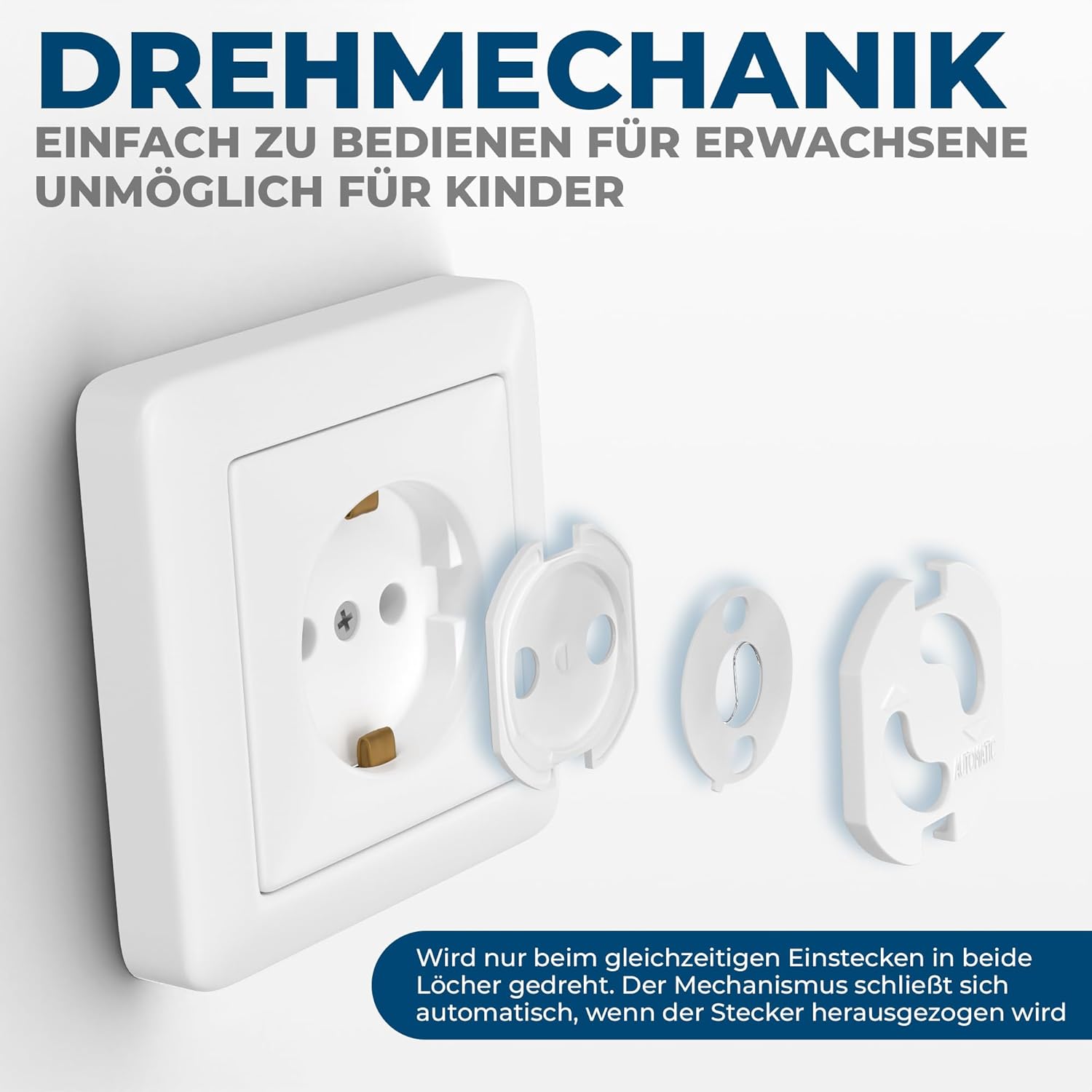 20 Stück Steckdosensicherung - Kindersicherung Mit Drehmechanismus