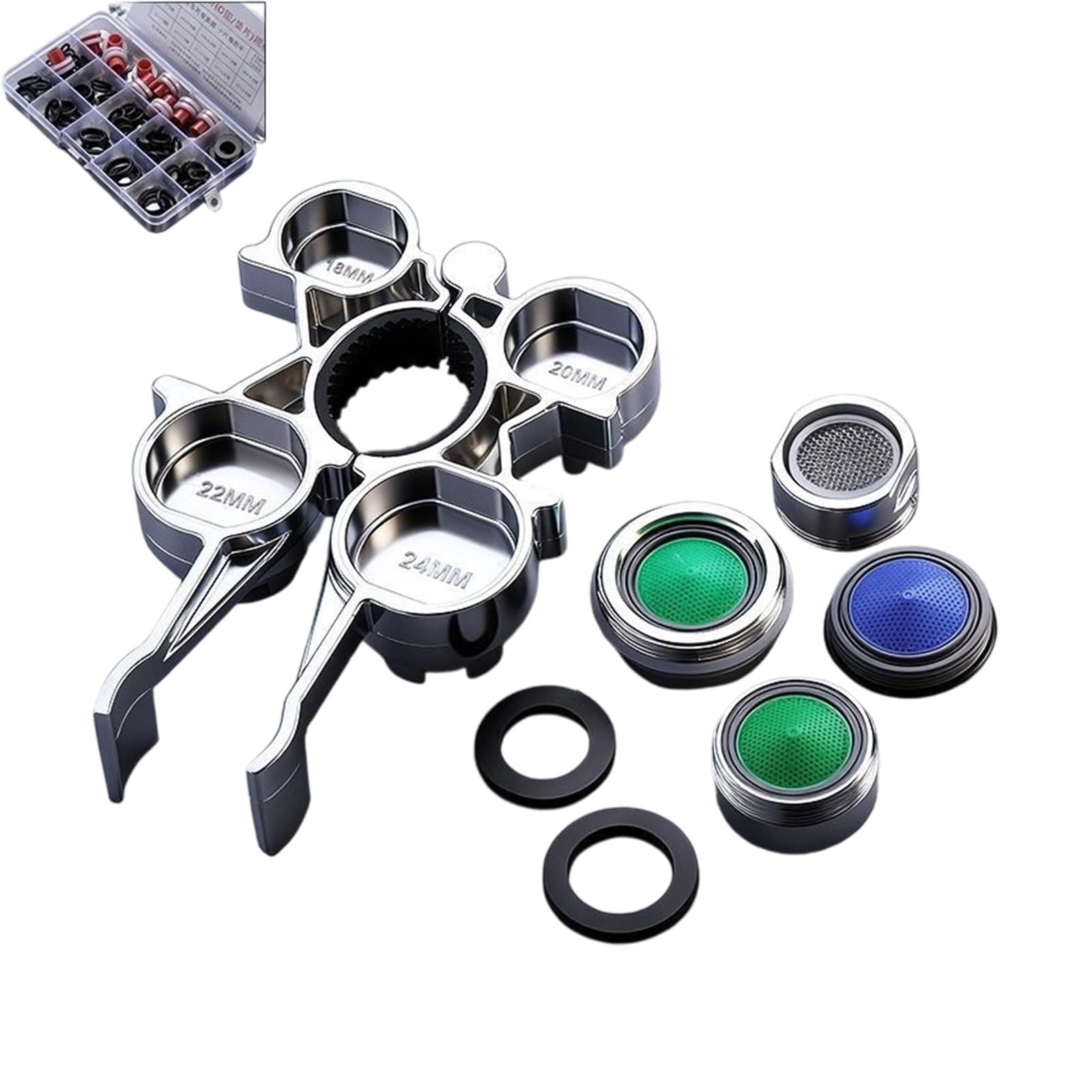 Zxfdsfdbnm Multicolor Faucet Caches Aerators Splash Proof Tap Bubblers Water Saving Flows Restrictors With Aerator Wrench Enduring Sink Taps Flows Restrictors With Aerator Removal Wrench Tool