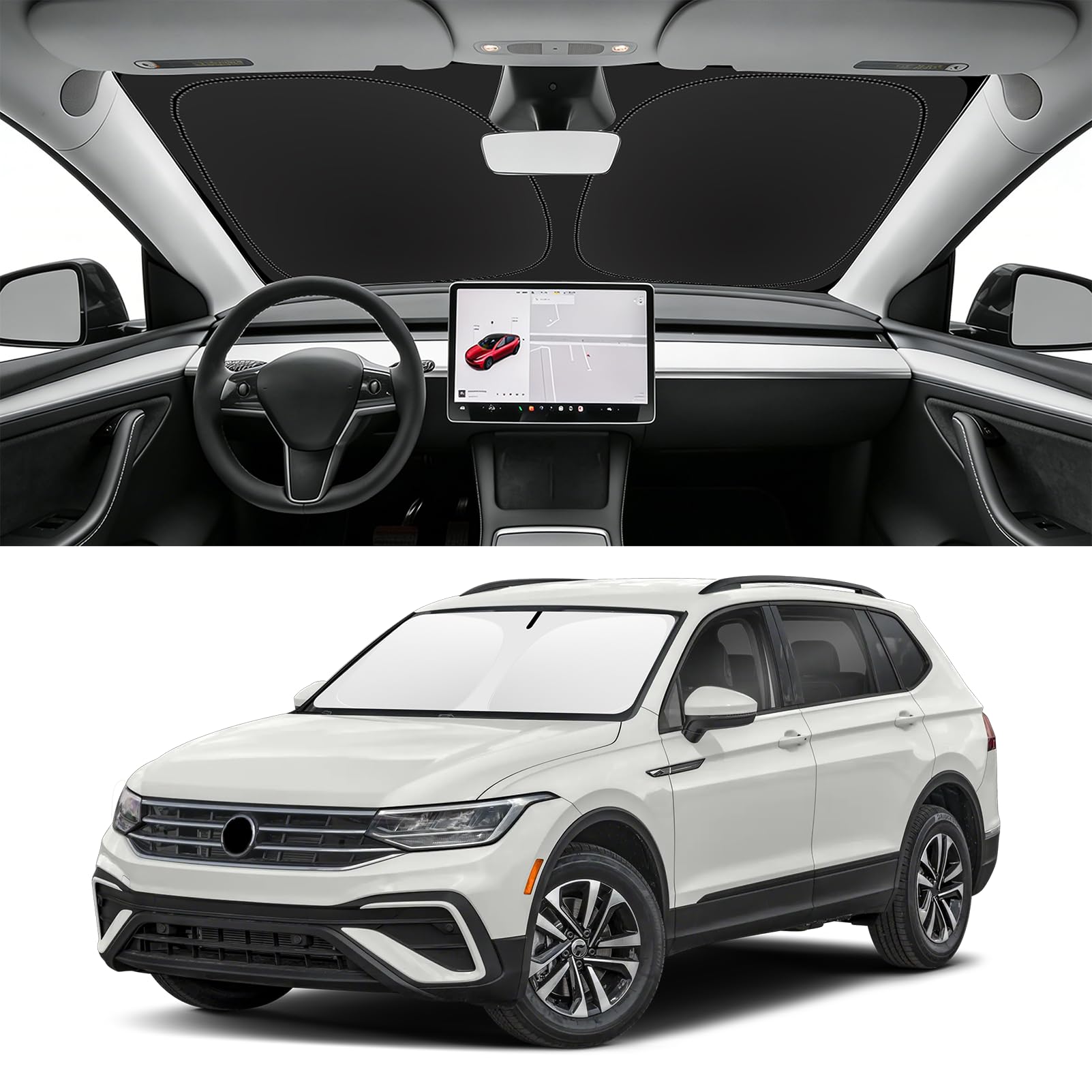 Custom Fit Windshield Sun Shade for VW Tiguan 2018-2025