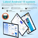 2026 Android 15 Tablet, 10 Inch Octa-Core Tablets 22GB+128GB+1TB Expand, 2-in-1 Electronic Tablet with Keyboard Mouse, 8000mAh, 1280x800 IPS Display, GPS,Widevine L1, Split Screen, Metal Body -Black