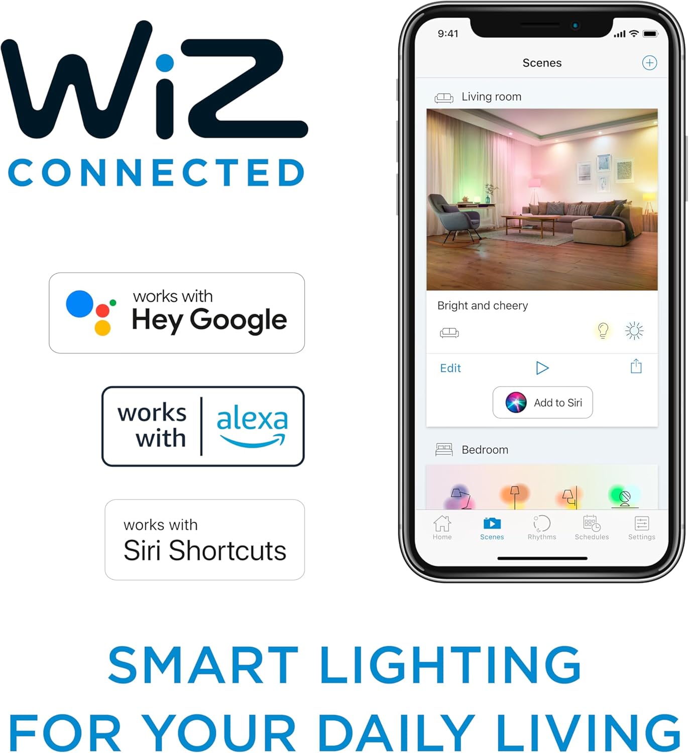 Philips Smart Retrofit Recessed Downlight 4-Pack, 50W Equivalent, 4-Inch LED Color Changing Lights, Powered by WiZ Connected - Image 4