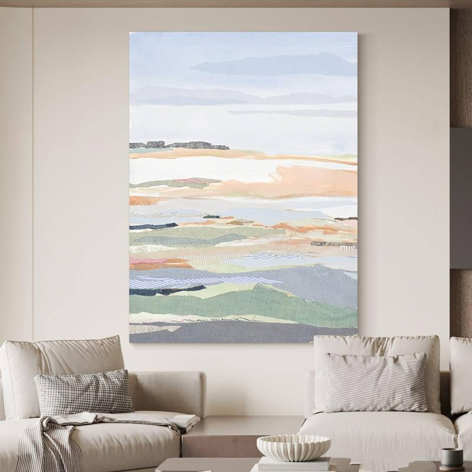 Peinture à l'huile sur toile peinte à la main, art abstrait texturé grand format