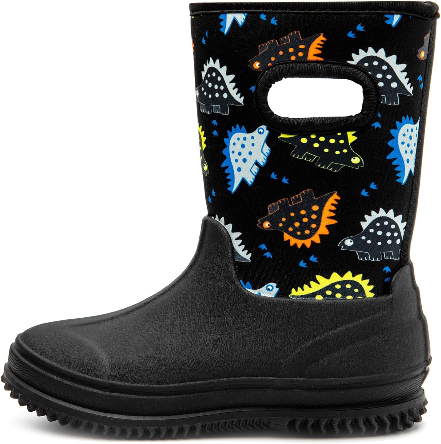 HugRain Toddler Kids Adorable Warm Neoprene Waterproof Rain Boots