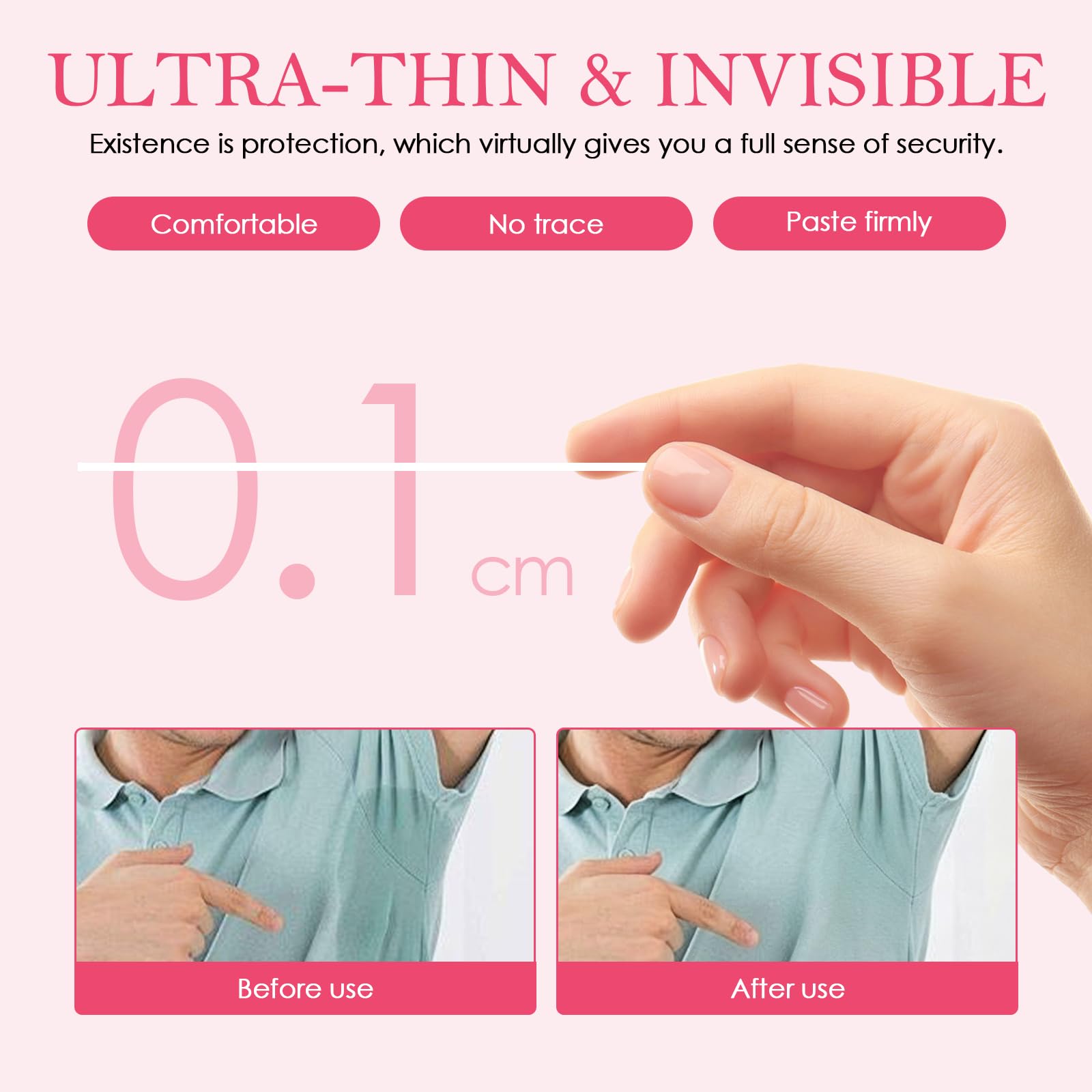 28 Piezas Almohadillas Sudor Axilas, Cómodas, Invisibles Parches Antitranspirante, Protector Antitranspirante para Ropa, Absorbe Sudor Reducir de Olores para Mujeres y Hombres