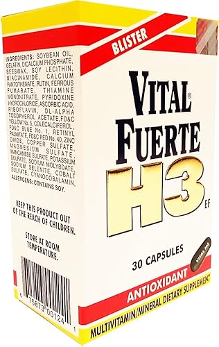 Miniatura 2 de Suplemento dietético H3 30 Cap - Suplemento multivitamínico (paquete de 1)