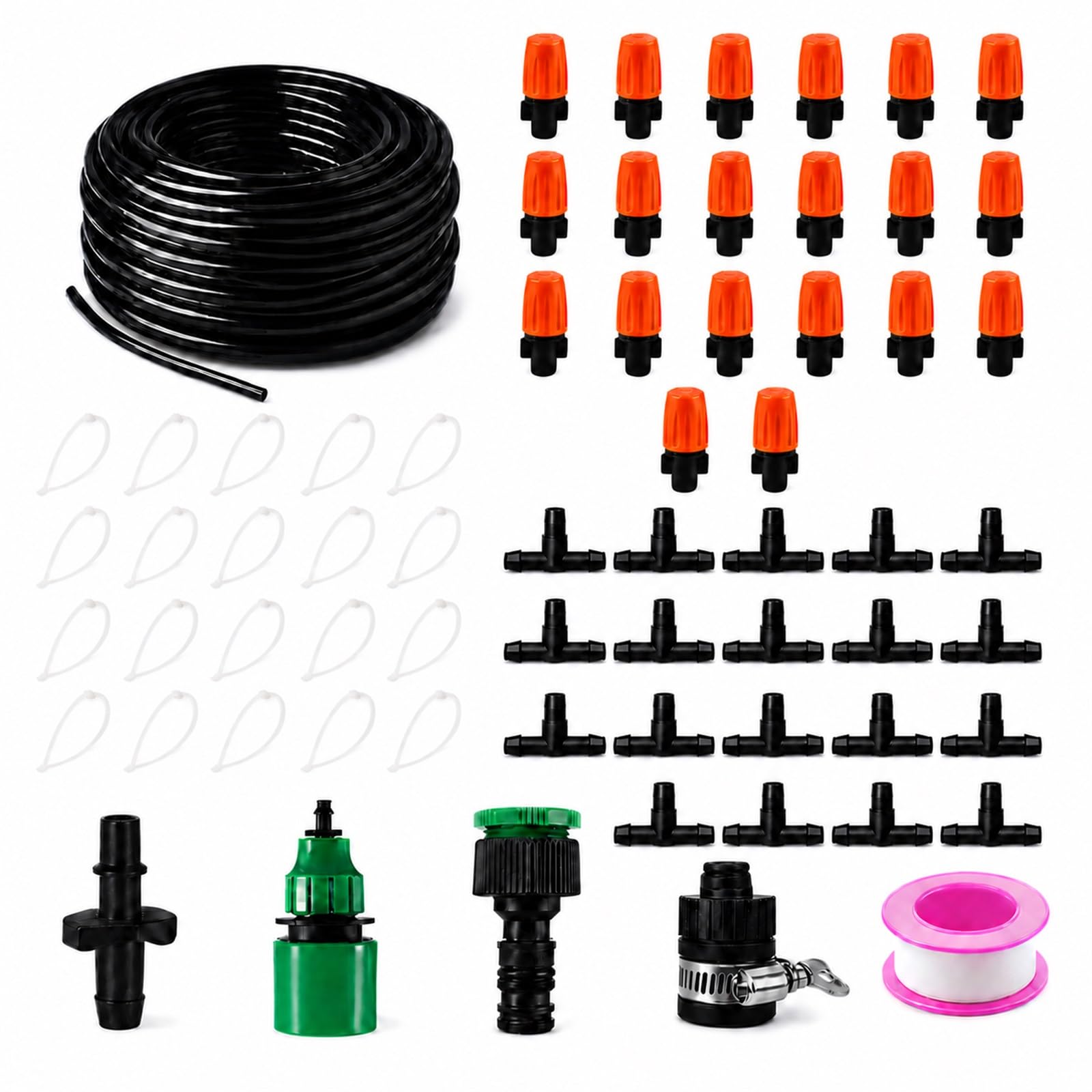 Impianto Irrigazione Giardino,Nebulizzatore per Terrazza Esterno,Kit Irrigazione A Goccia,Wear-Resistant,for Gardens,Greenhouses,Balconies,And Vegetable Gardens