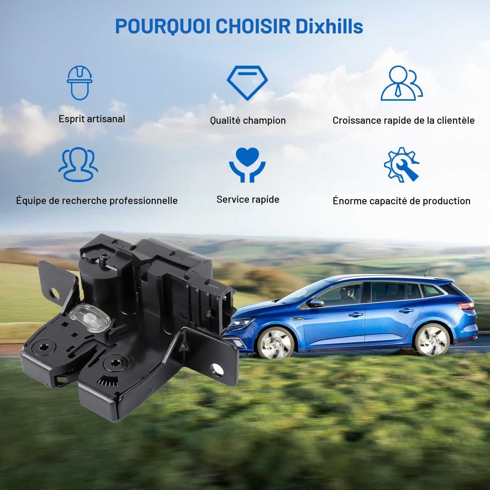 Serrure de hayon, serrure de coffre de hayon de rechange pour Scénic II JM Modus/Grand Modus F JP Clio III Hatchback Accessoires de voiture Pièce # 8200947699 8200076240