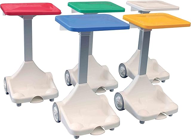 Chabrias Ltd Mobile Sack Free Standing Foot Pedal Waste Bag Garbage Holder Medical School Waste Bin Hand Free (Yellow)