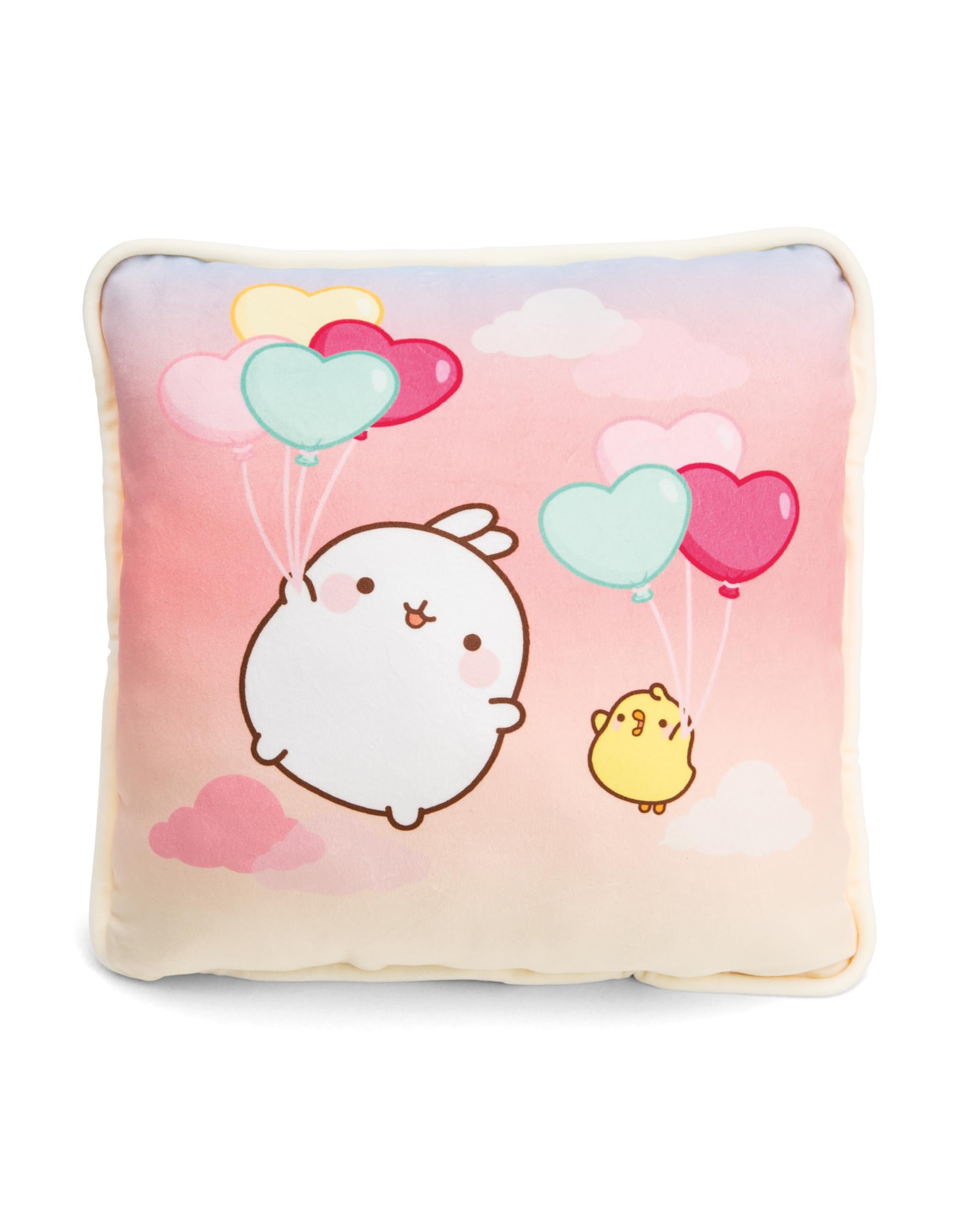 NICI cushion MOLANG 30x30cm multi-coloured - Fluffy cuddly toy cushion for boys, girls, babies and cuddly toy lovers - ideal for at home, kindergarten or on the go - 61676