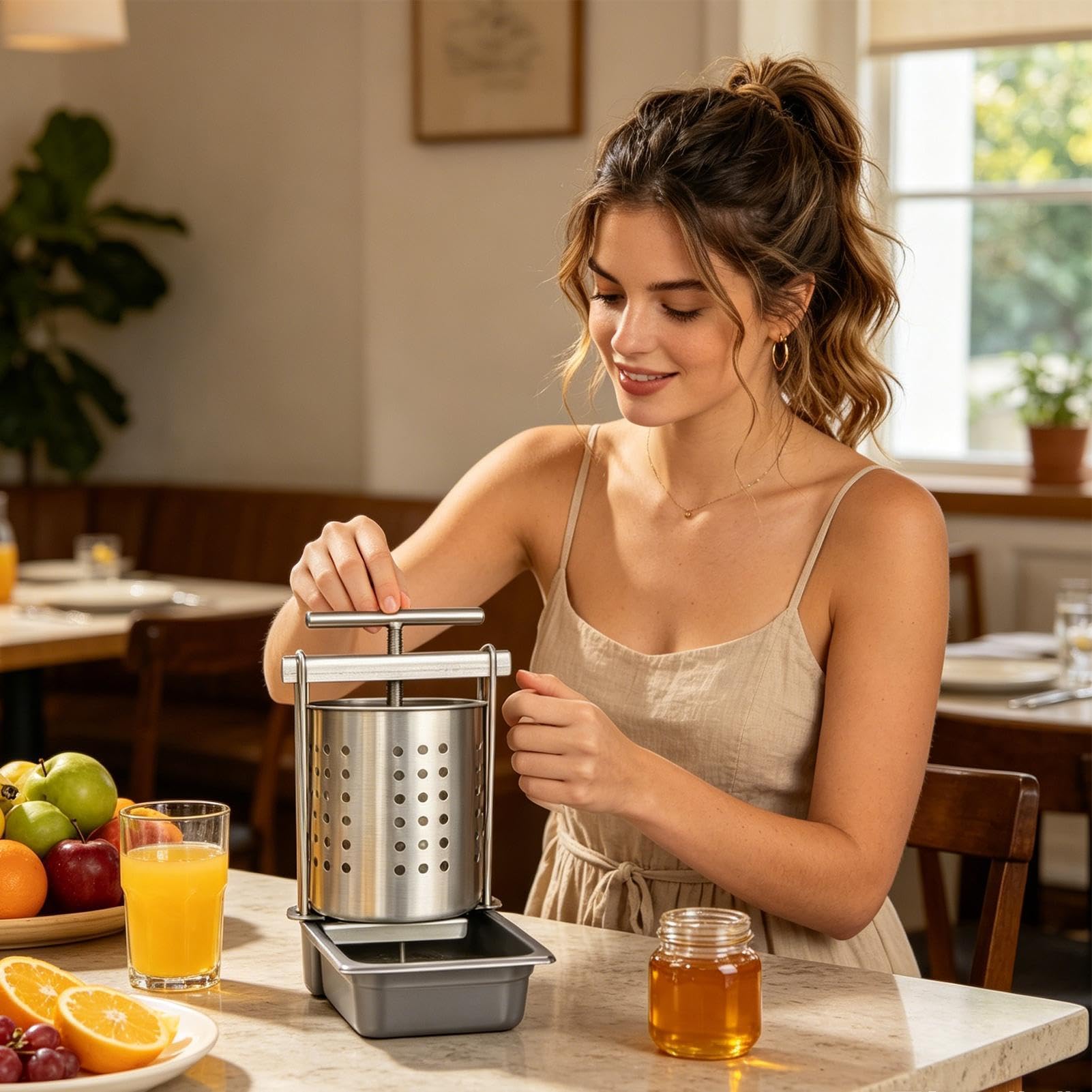 Torchio Per Vino Di Frutta Spremimiele In Acciaio 2,5 L