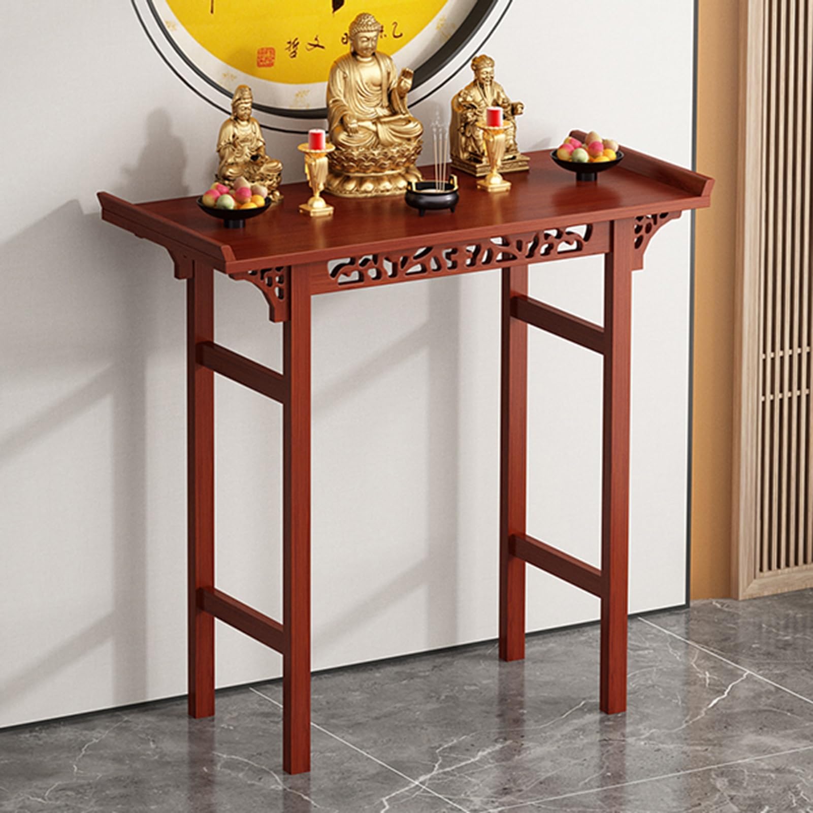 Table d'autel en bambou grand format pour ranger vos objets spirituels de maison