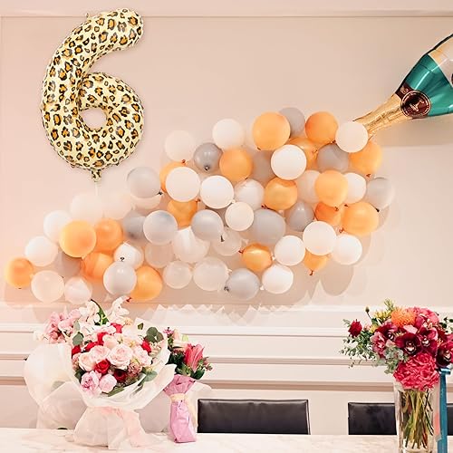 Miniatura 5 de Globos con estampado de leopardo, globos de leopardo de 32 pulgadas para fiesta de cumpleaños, globos de leopardo para fiesta de cumpleaños temática