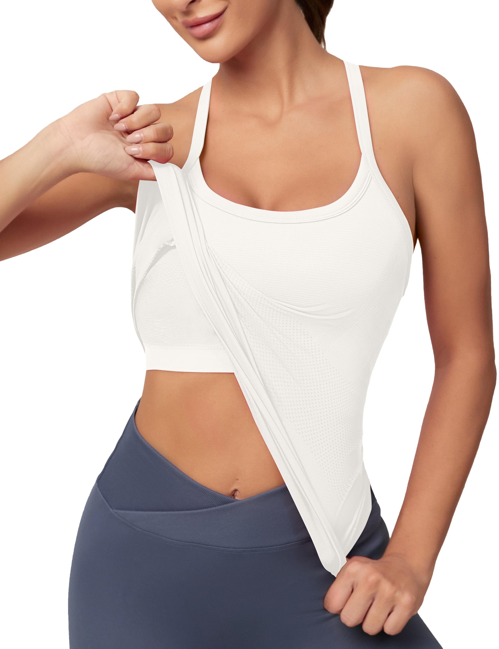 MathCat Racerback Tank Tops Workout Tops for Women