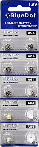 BlueDot Trading AG4 LR626 377 1.5V pilas alcalinas de reloj con botón para relojes, relojes, juguetes, calculadoras, punteros láser, controles