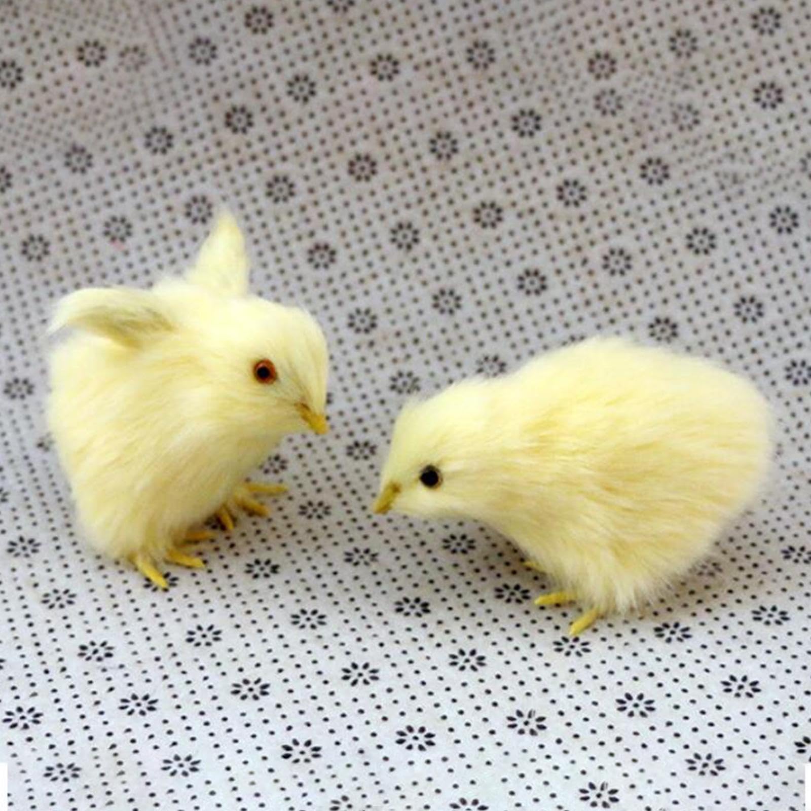 PIXZCSA Handicraft Collect Hen Model Real Life Standing Chick Simulation Lightweight Faux Fluffs Vivid Real Life Standing Hen With Chicks Are Lifelike With