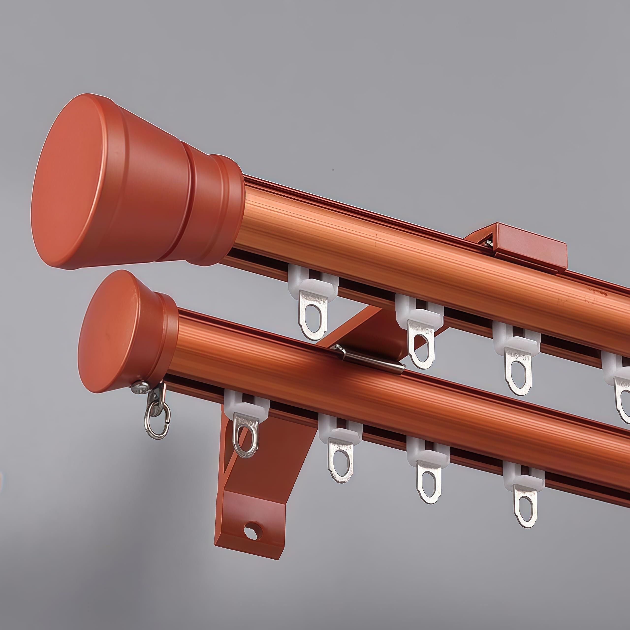 GLDYTVF Double Track Wall Mounted Curtain Rod HeavyDuty Aluminum Silent Sliding Rail for Room DividerIdeal for Living Room & Bedroom 3.8m (12.5ft)