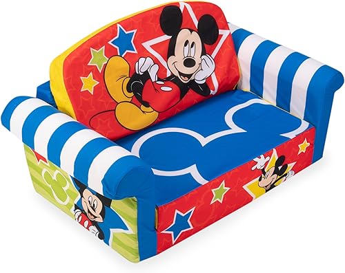 Miniatura 58 de Marshmallow Muebles, Niños 2-en-1 Flip Open Foam Comprimido Sofá, Disney La Sirenita