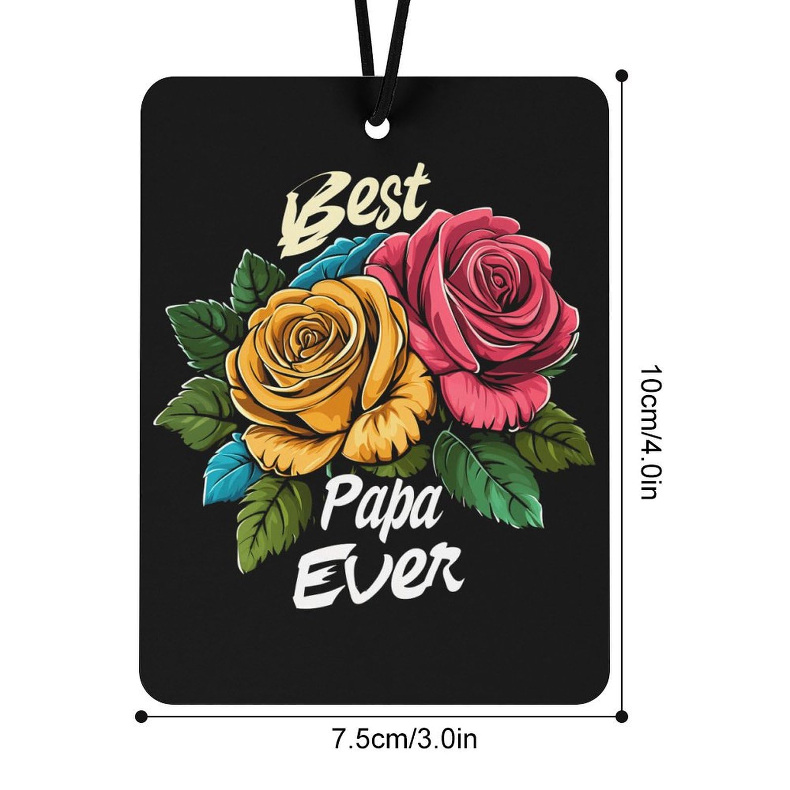 Best Papa Ever Car Air Freshener Hanging Aromatherapy Tablets for Car Accessories Square