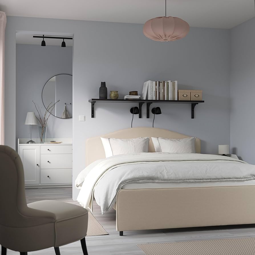 Amazon｜IKEA HAUGA 布張りベッドフレーム、180x200 cm、ロファ