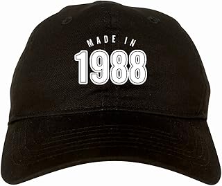 Made in 1988 and Kicking Ass Ever Since Year 6 Panel Dad Hat Cap Black