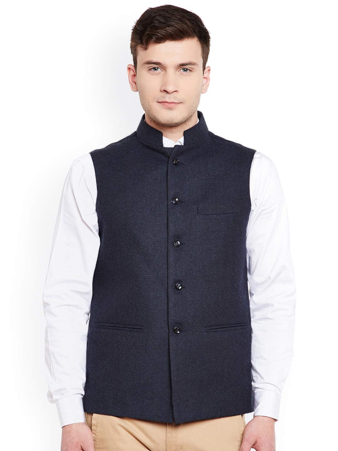 vastraa fusion Men's Solid Nehru Jacket (46)-picture-41