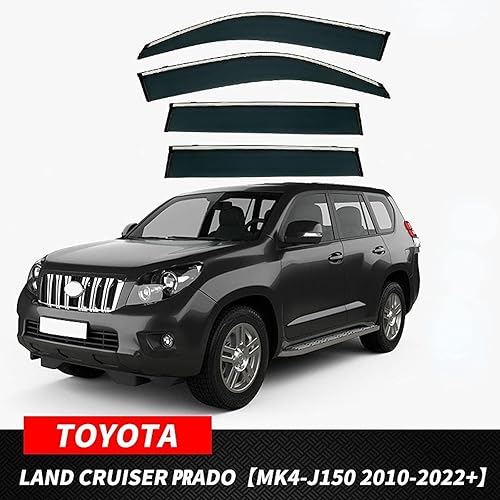 Miniatura 2 de Viseras de ventana deflectores de viento para Land Cruiser Prado Fj150 Mk4-J150 2010-2023 protectores de lluvia solar para ventanas laterales de