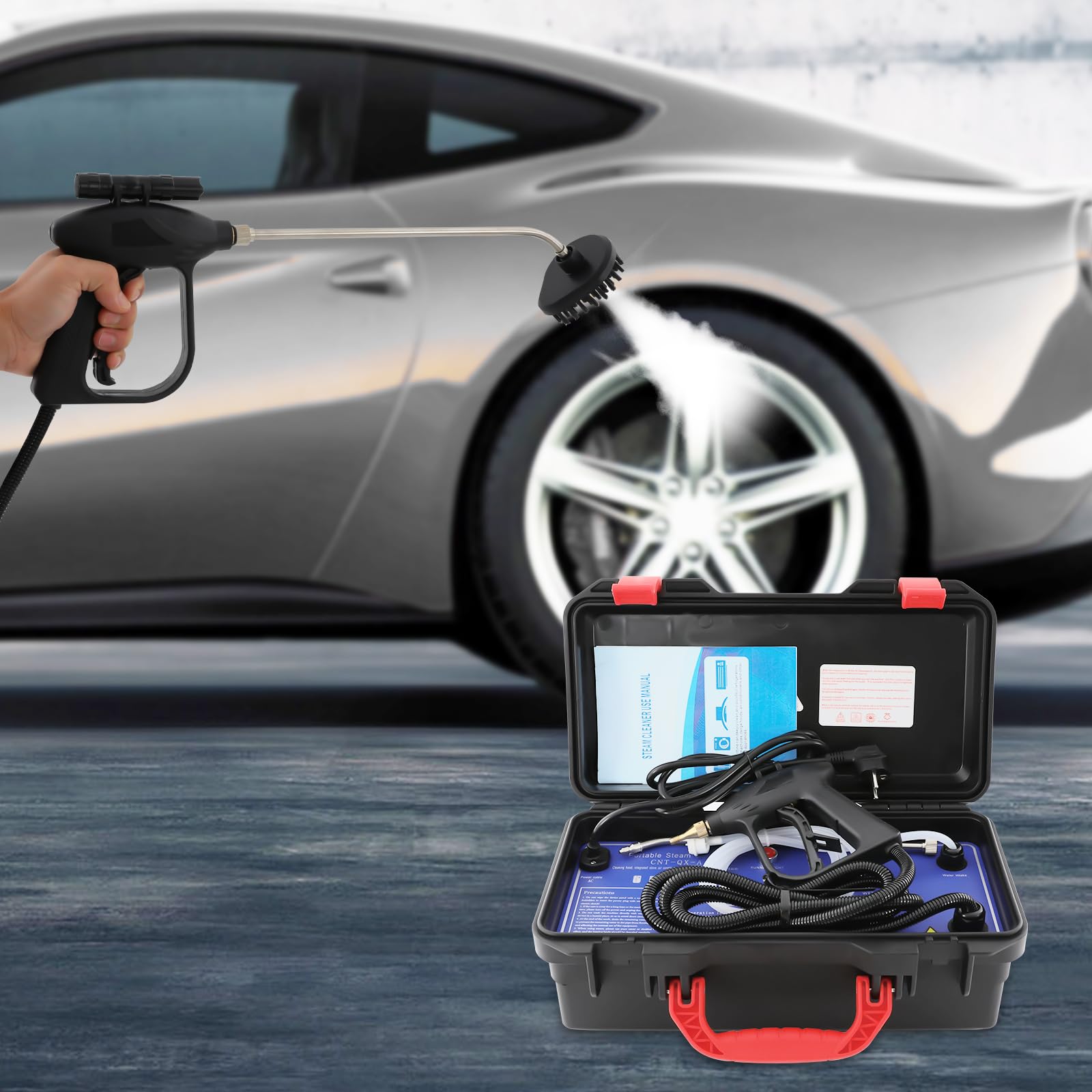 Hochtemperatur Reinigungsmaschine Auto Dampfreiniger Steam Cleaner Tragbar Kfz Haushalt Hochdruck GeräT Handdampfreiniger Haushaltsreiniger Tragbarer Reiniger für Reinigen von Möbeln Autopflege usw