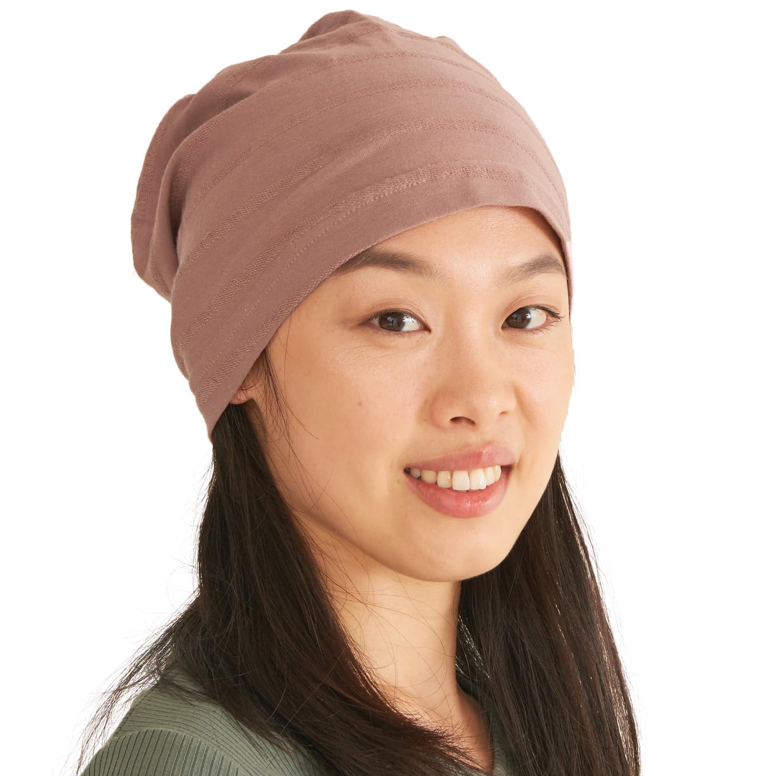 Womens Light Weight Summer Beanie - Mens 100% Cotton Slouchy Beanie Hat Slouch Knit Cap Chemo Headwear Hat Pink M