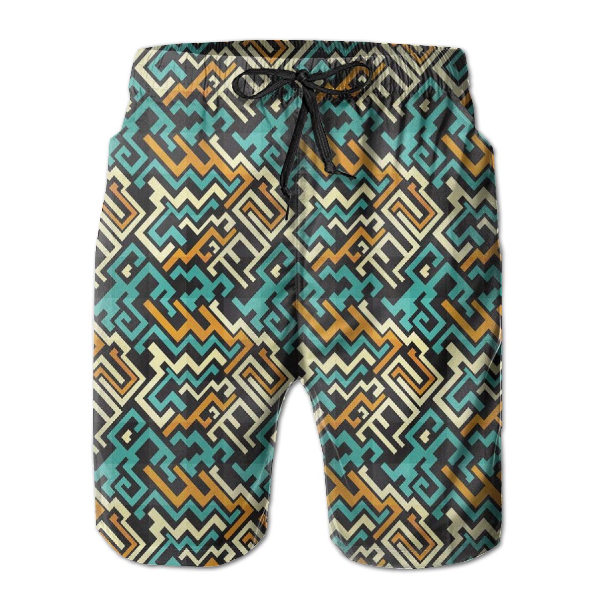 Men Swim Trunks Beach Shorts,Abstractodern Future Inspirationine Art Surreal Design M