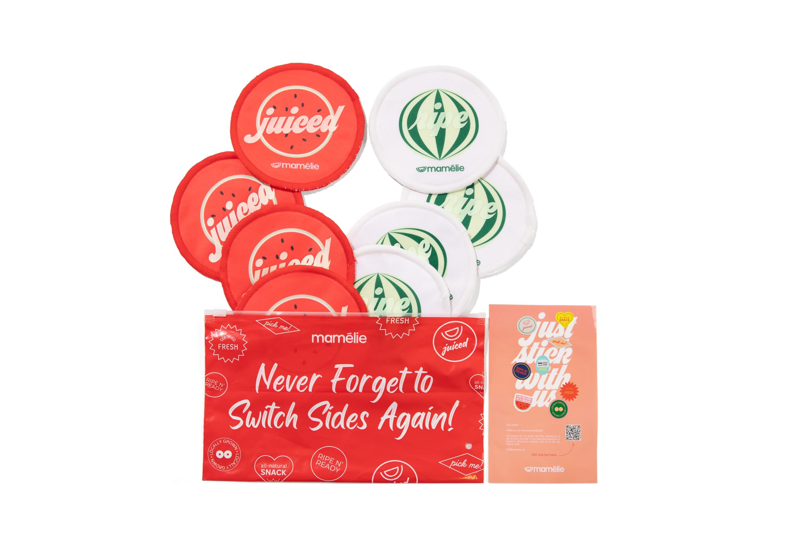 Mamèlie® by Silverette USA Glow in The Dark Reusable Organic Bamboo Nursing Pads