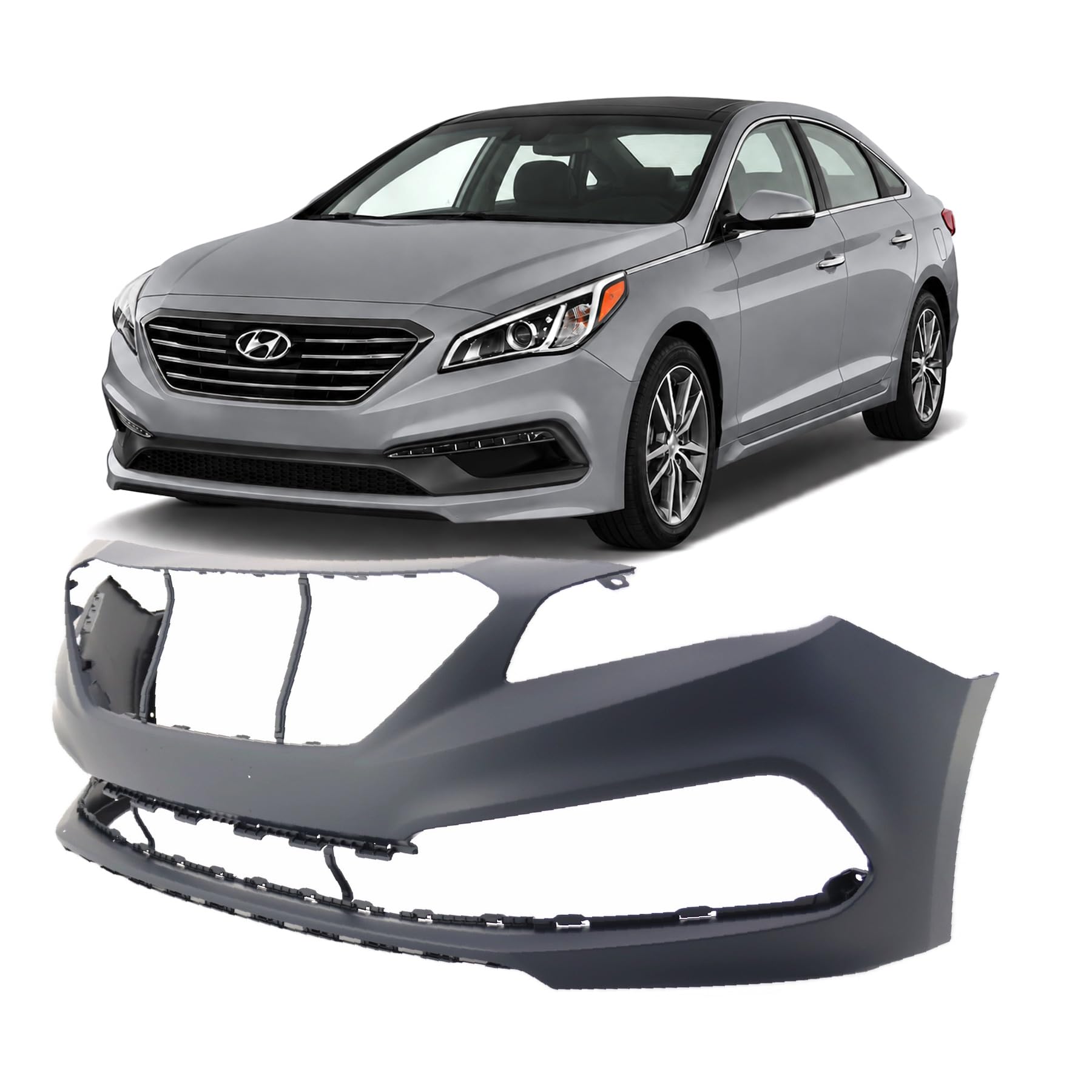 FitParts Compatible with Hyundai Sonata 2015–2017 Front Bumper Cover