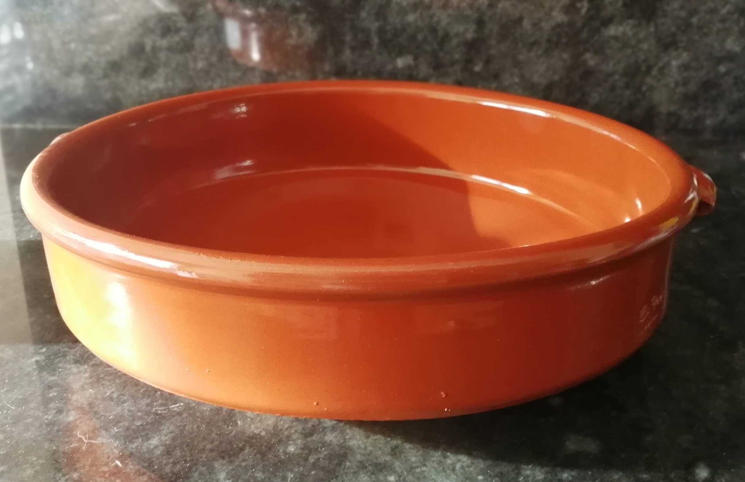CAZUELA PARA COCINAR GRANDE FABRICADA ARTESANALMENTE. De barro. Hecho a mano por artesanos de España. "ENVÍO GRATIS" (36CM)