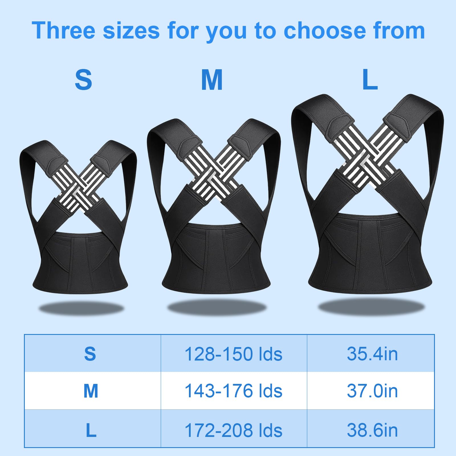 Ceinture de posture réglable correcteur dos épaules soutien colonne vertébrale