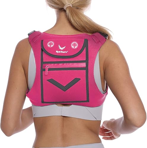 Miniatura 9 de Mini chaleco de mochila para correr para hombres y mujeres, equipo de alta visibilidad, sostiene objetos de valor, cualquier teléfono, ideal para