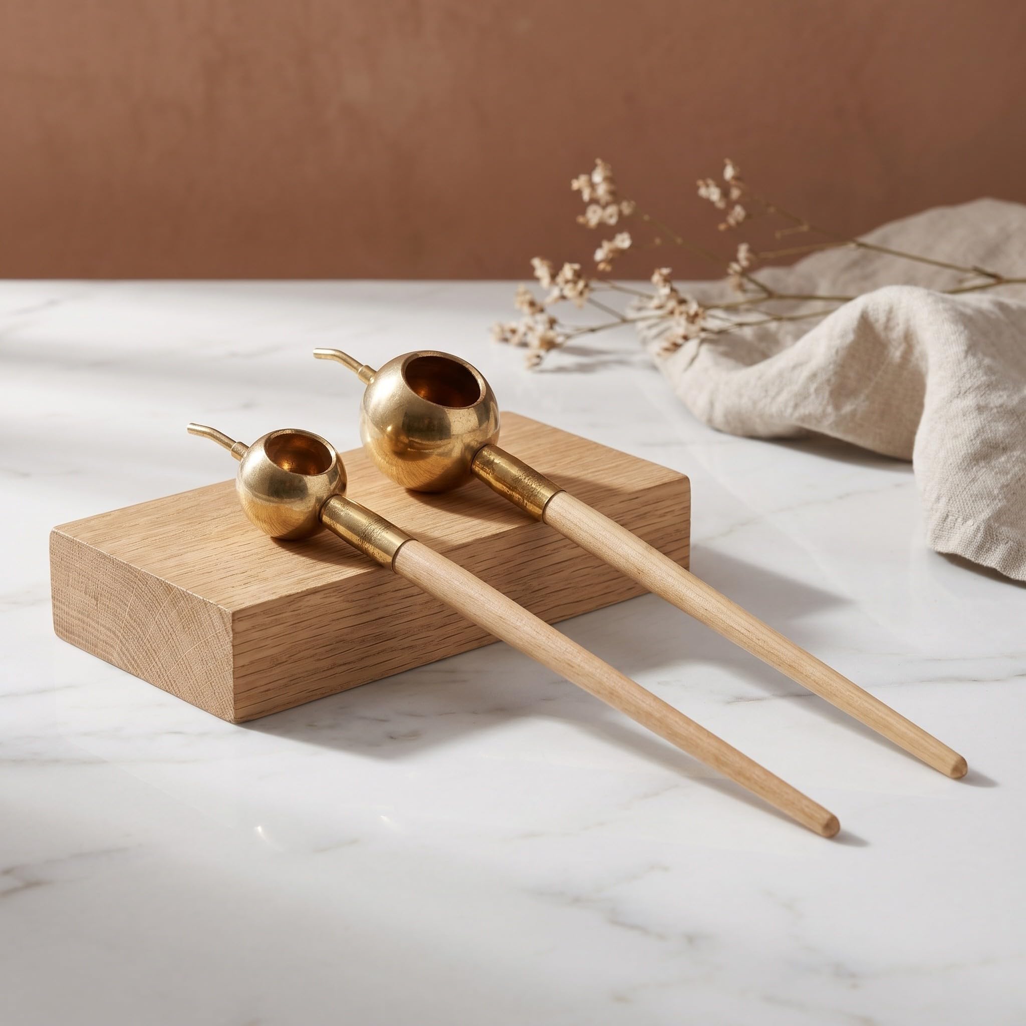 ibasenice 2 bolígrafos de cobre Tjanting con mango de madera para arte con