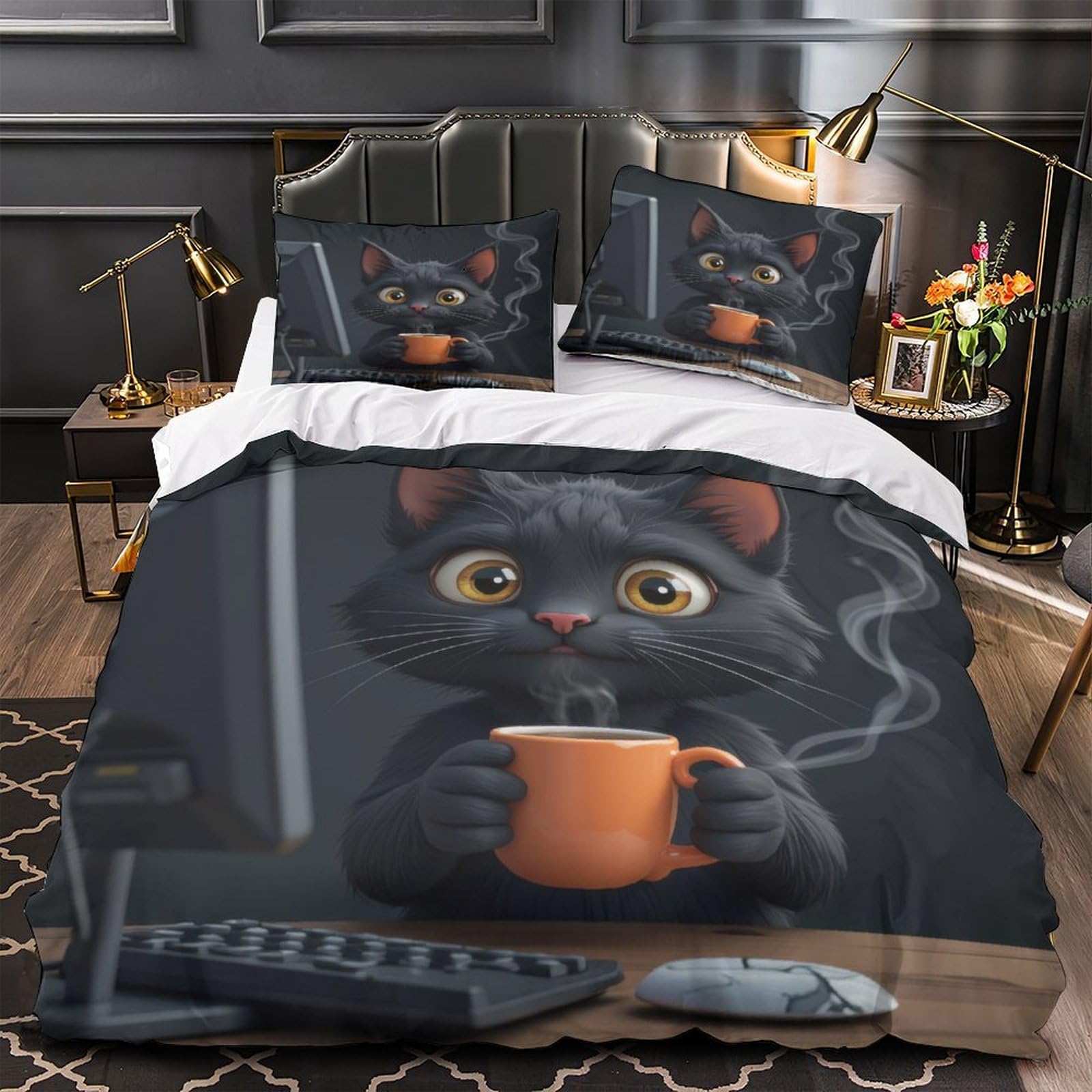 Housse de couette axolotl pour cocooning et décoration chambre ado