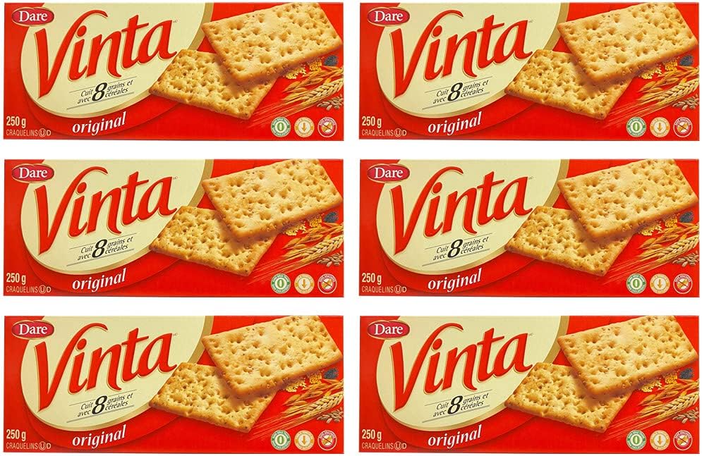 Dare CrackerVinta Original Crackers, Dare, 250g/9oz, 6-Pack {Imported from Canada}