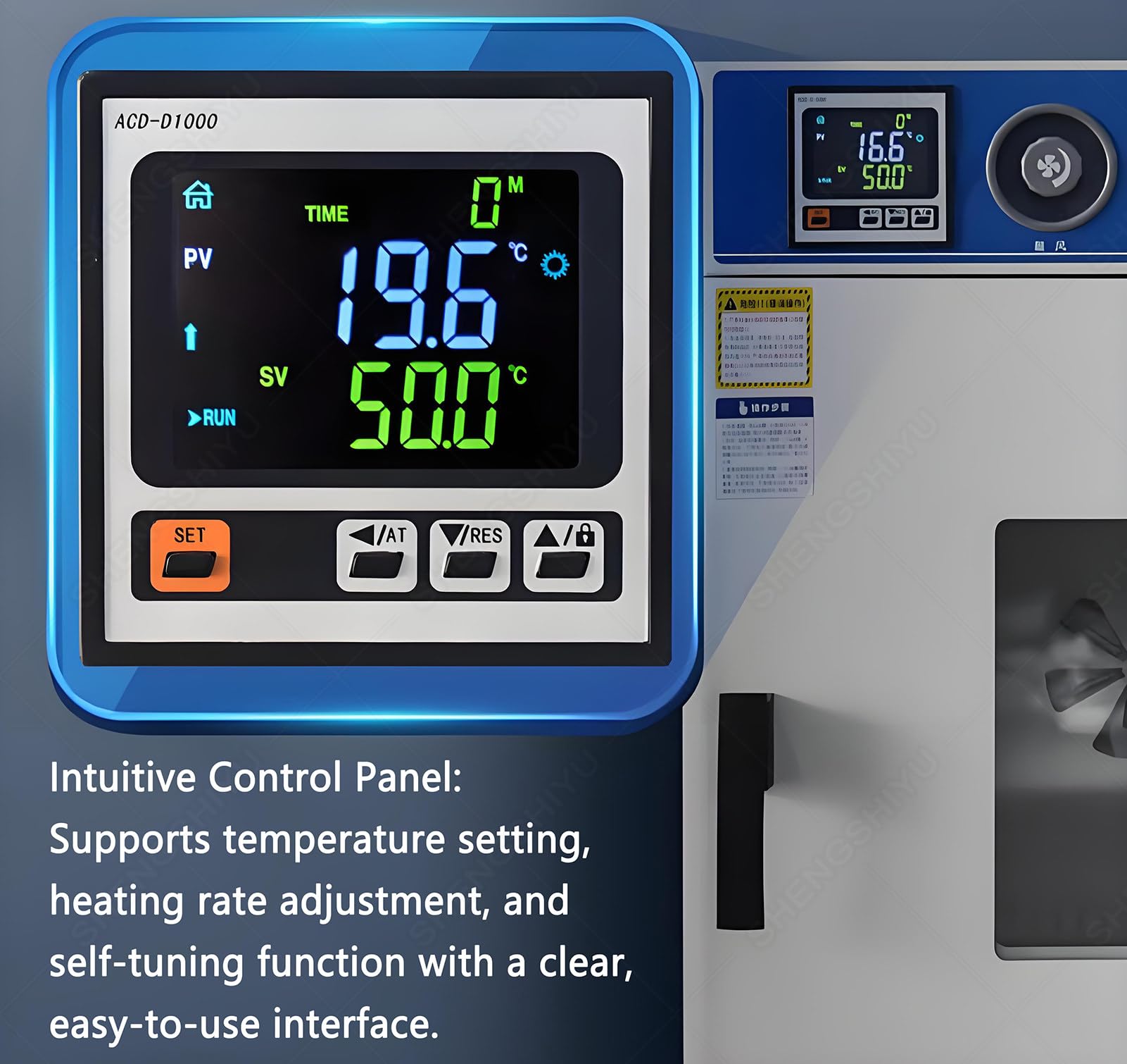 Forno di Essiccazione sotto Vuoto da Laboratorio,Forno a Soffiaggio a Temperatura Costante per Laboratorio/Industria,Precisione 0.1℃,Interruttore Alta/Bassa Temperatura 16L