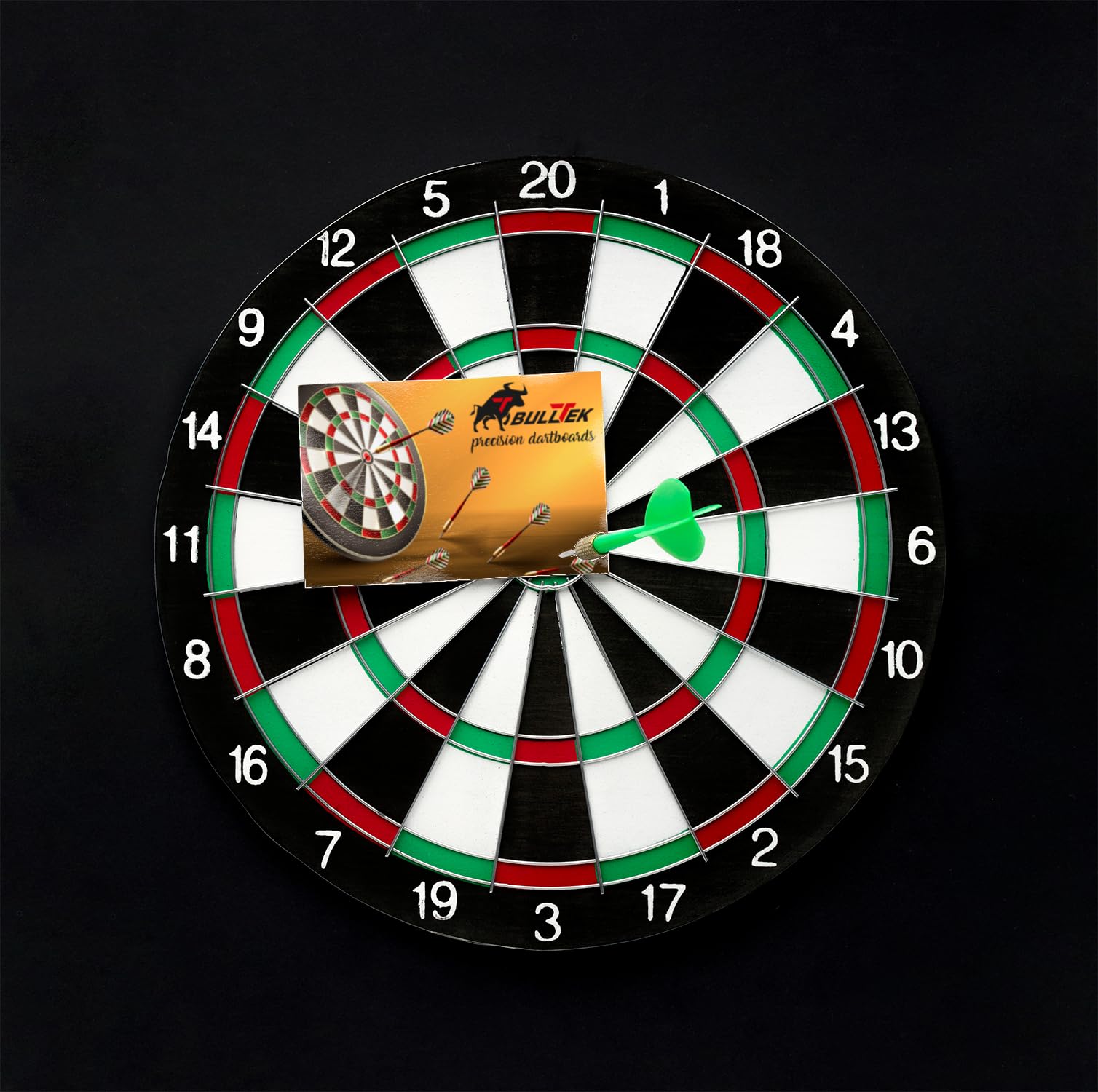 Gioco Bersaglio Freccette Regolamentare 38 CM Tabellone Doppia Faccia Tiro a Segno con 6 Frecce in Acciaio DartBoard Rotondo