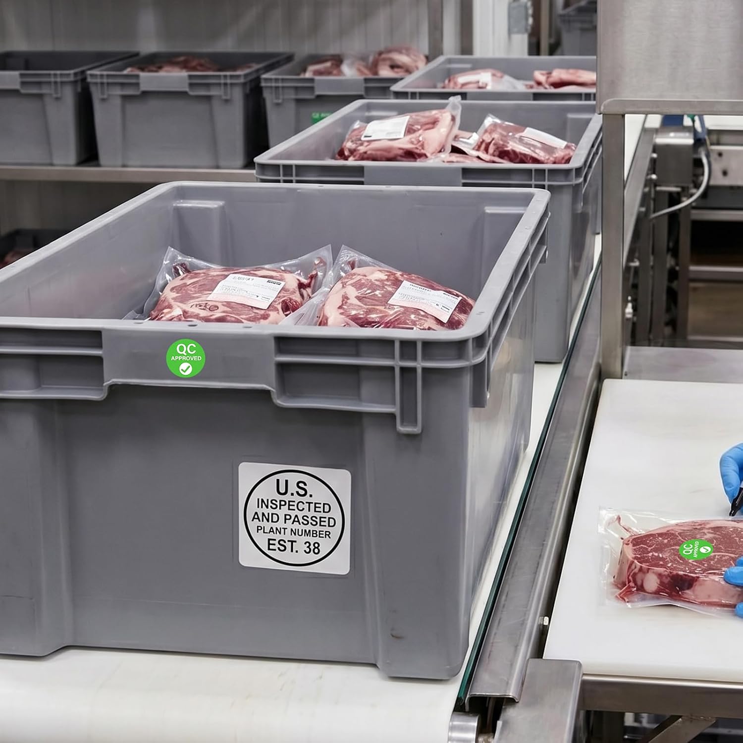 500 Pcs QC Approval Labels 1 Inch Inventory Stickers Vinyl Waterproof
